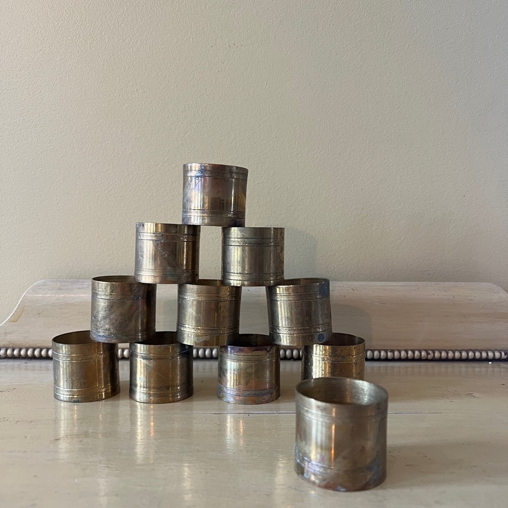 Vintage Brass Napkin Holders